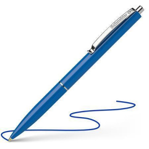 Kuličkové pero "K15", modrá, 0,5mm, stiskací mechanismus, SCHNEIDER