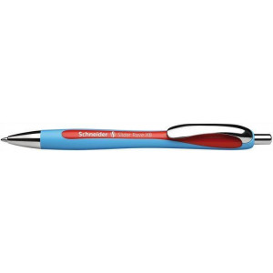 Kuličkové pero "Slider Rave", červená, 0,7mm, stiskací mechanismus, SCHNEIDER