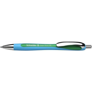 Kuličkové pero "Slider Rave", zelená, 0,7mm, stiskací mechanismus, SCHNEIDER 132504