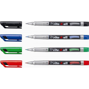 Permanentní popisovač "Write-4-all", modrá, S, STABILO