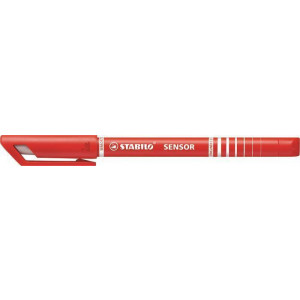 Liner "Sensor", 0,3 mm, červená, STABILO