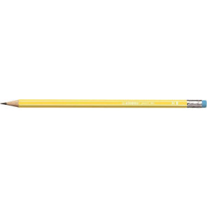 Grafitová tužka s gumou "Pencil 160", žlutá, HB, šestihranná, STABILO