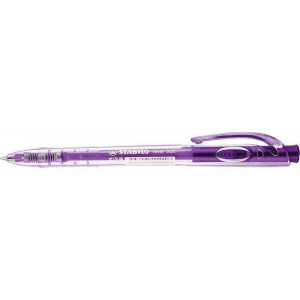 Kuličkové pero "Liner 308", fialová, 0,3mm, stiskací mechanismus, STABILO