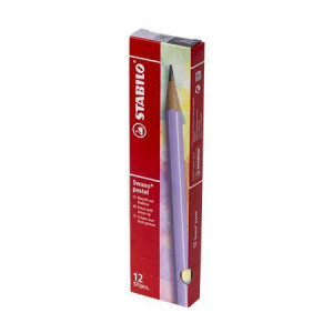 Grafitová tužka s gumou "Swano Pastel", žlutá, HB, šestihranná, STABILO