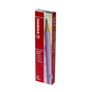 Grafitová tužka s gumou "Swano Pastel", fialová, HB, šestihranná, STABILO