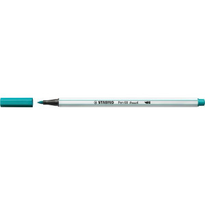 Štětcový fix "Pen 68 brush", tyrkysová, STABILO
