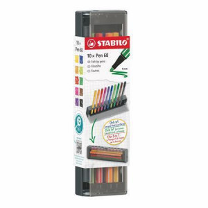 Fixy "Pen 68", 10 barev, 0,1 mm, sada na stůl, STABILO 6810-7