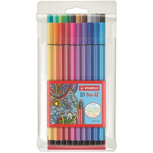 Fixy "Pen 68", 20 barev, 1mm, STABILO