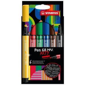 Fix "Pen 68 MAX", sada, 6 barev, 1-5 mm, STABILO 768/06-21