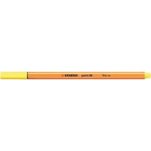 Liner "Point 88", citrónová, 0,4 mm, STABILO