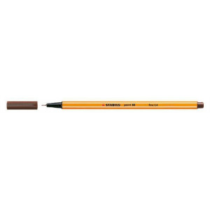 Liner  "Point 88", hnědá, 0,4mm, STABILO