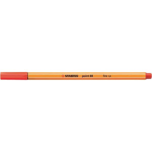 Liner "Point 88", světle červená, 0,4 mm, STABILO