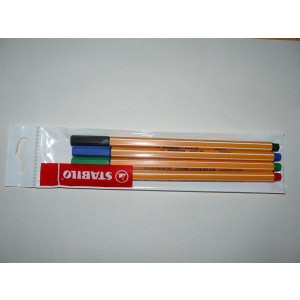 Liner  "Point 88", 4 barvy, 0,4mm, STABILO