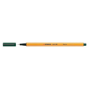 Liner  "Point 88", tmavě zelená, 0,4mm, STABILO