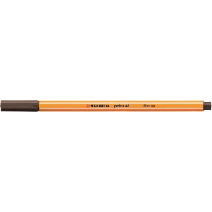 Liner "Point 88", tmavě hnědá (umber), 0,4 mm, STABILO