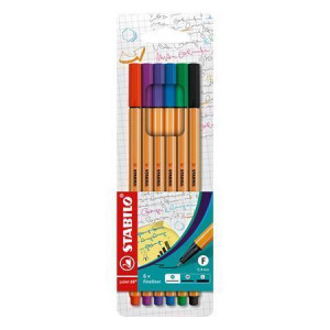 Liner  "Point 88", 6 barev, 0,4mm, STABILO