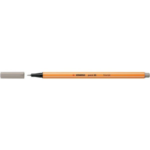 Liner "Point 88", teplá šedá, 0,4 mm, STABILO 88/93