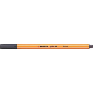 Liner "Point 88", tmavě šedivá (payne's grey), 0,4 mm, STABILO