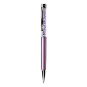 Kuličkové pero SWAROVSKI® Crystals, purpurová, purpurové krystaly v horní části pera, 14 cm, ART CRY