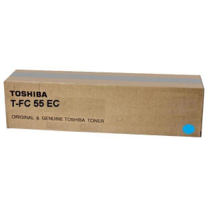 Toshiba originální toner TFC55EC, 6AG00002318, cyan, 26500str.