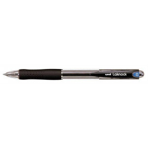Kuličkové pero "SN-100", černá, 0,3 mm, stiskací mechanismus, UNI