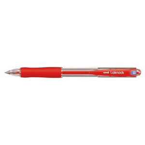 Kuličkové pero "SN-100", červená, 0,3 mm, stiskací mechanismus, UNI