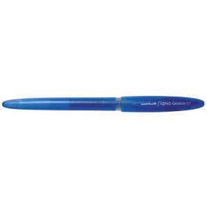 Gelové pero "UM-170", modrá, 0,7mm, s uzávěrem, jednorázové, UNI