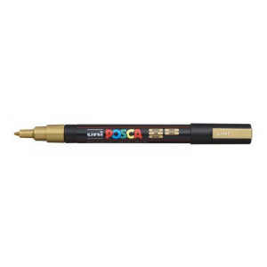 Akrylový popisovač "Posca PC-3M", zlatá, 0,9-1,3 mm, UNI