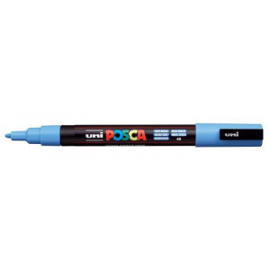 Akrylový popisovač "Posca PC-3M", nebesky modrá, 0,9-1,3 mm, UNI 2UPC3MEGSZINKEK