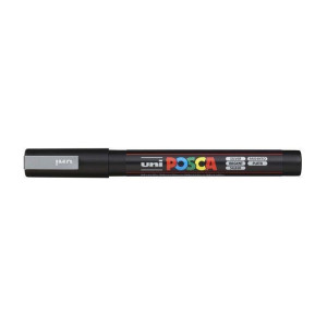 Akrylový popisovač "Posca PC-3M", stříbrná, 0,9-1,3 mm, UNI