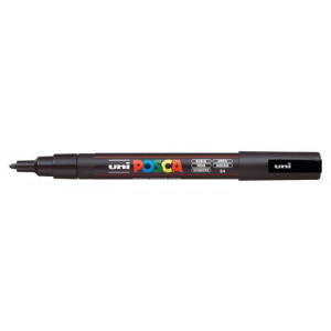 Akrylový popisovač "Posca PC-3M", černá, 0,9-1,3 mm, UNI