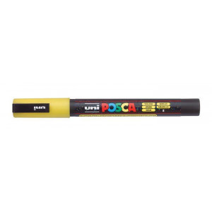 Akrylový popisovač "Posca PC-3M", jasně žlutá, 0,9-1,3 mm, UNI 2UPC3MLS