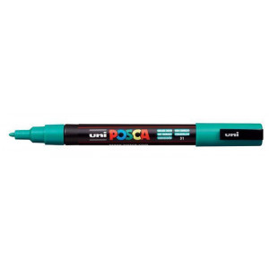Akrylový popisovač "Posca PC-3M", smaragdová, 0,9-1,3 mm, UNI