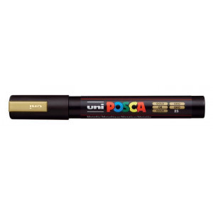 Akrylový popisovač "Posca PC-5M", zlatá, 1,8-2,5 mm, UNI