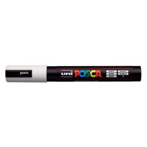 Akrylový popisovač "Posca PC-5M", bílá, 1,8-2,5 mm, UNI