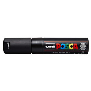 Akrylový popisovač "Posca PC-7M", černá, 4,5-5,5 mm, UNI