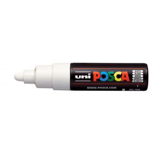 Akrylový popisovač "Posca PC-7M", bílá, 4,5-5,5 mm, UNI