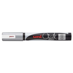 Křídový popisovač "PWE-5M", stříbrná, 1,8-2,5 mm, UNI