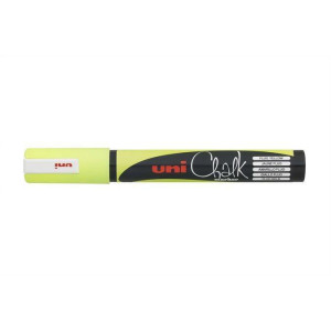 Křídový popisovač "PWE-5M", fluorescenční žlutá, 1,8-2,5mm, UNI