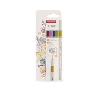 Fineliner "Emott Retro", 5 různých barev, 0,4 mm, UNI 302422265