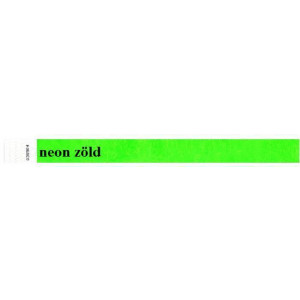 Identifikační náramky, 3/4", neon zelená, tyvek