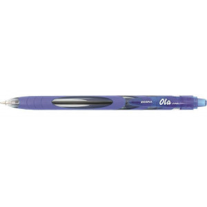 13942 Kuličkové pero "OLA", modrá, 0,27 mm, stiskací mechanismus, ZEBRA