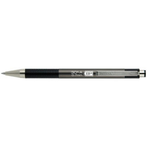 26341 Kuličkové pero "F301", modrá, 0,24 mm, stiskací mechanismus, antracitové tělo, ZEBRA