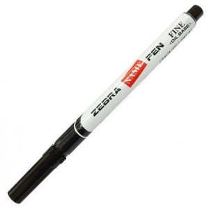 Permanentní popisovač "Name Pen Fine", černá, 1,2 - 1,5 mm, kuželový hrot, ZEBRA 33106