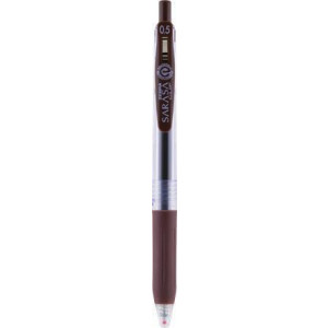 Gelové pero "Sarasa Clip", hnědá, 0,33 mm, stiskací mechanismus, ZEBRA 35136