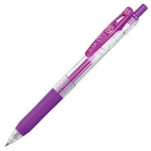 Gelové pero "Sarasa Clip", fialová, 0,33 mm, stiskací mechanismus, ZEBRA 35138