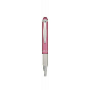 46617 Kuličkové pero "Telescopic Metal Stylus", modrá, 0,24 mm, teleskopické, kovové, růžové tělo, Z