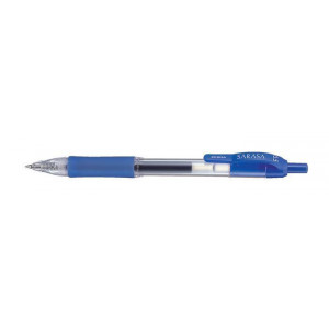 Gelové pero "Sarasa", modrá, 0,33 mm, stiskací mechanismus, ZEBRA 46720