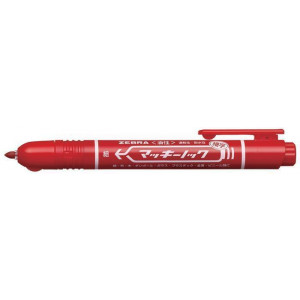 Permanentní popisovač "Mckie Retractable", červená, 1,3 mm, stiskací, ZEBRA 51063
