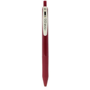 Gelové pero "Sarasa Clip Vintage", tmavě vínová, 0,33 mm, stiskací mechanismus, ZEBRA 69318